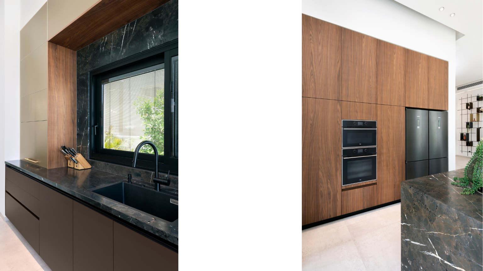 SEMEL KITCHENS - מטבח נאנו אלומיניום בשילוב פורניר קלנטו